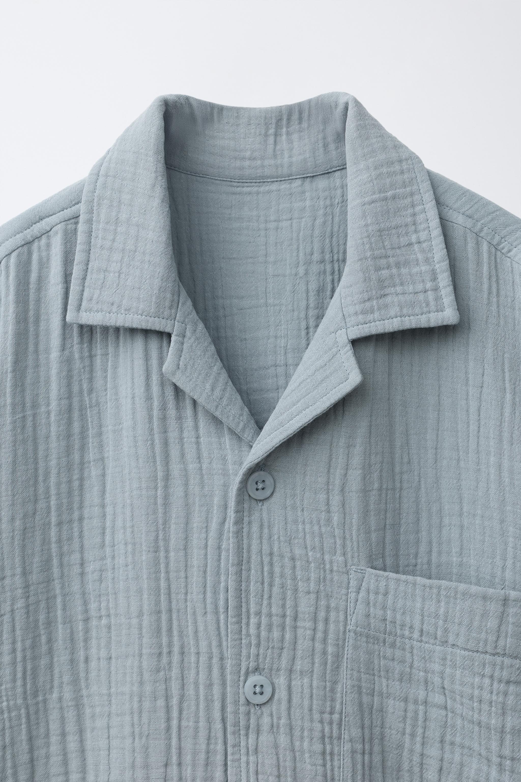 CHEMISE BOWLING TEXTURÉE